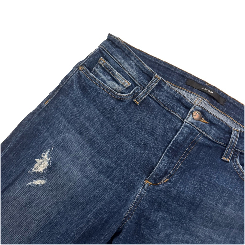 Joe’s Jeans Straight Leg Nellie Distressed Jeans Dark Medium Wash Women Size:31 - Picture 4 of 11